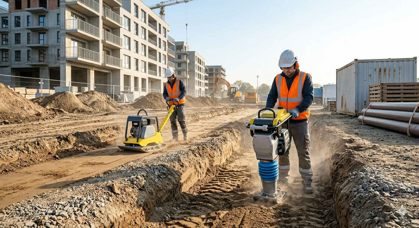 Skoczek czy zagęszczarka? Technologia ubijaków wibracyjnych w trudnych warunkach terenowych – kompletny przewodnik inżynieryjny
